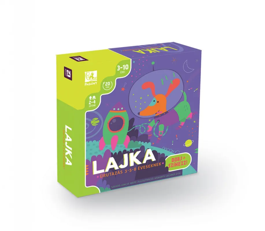 Lajka - Űrutazás 3-5-8 éveseknek - Dobj és színezz! Árcsökkenés