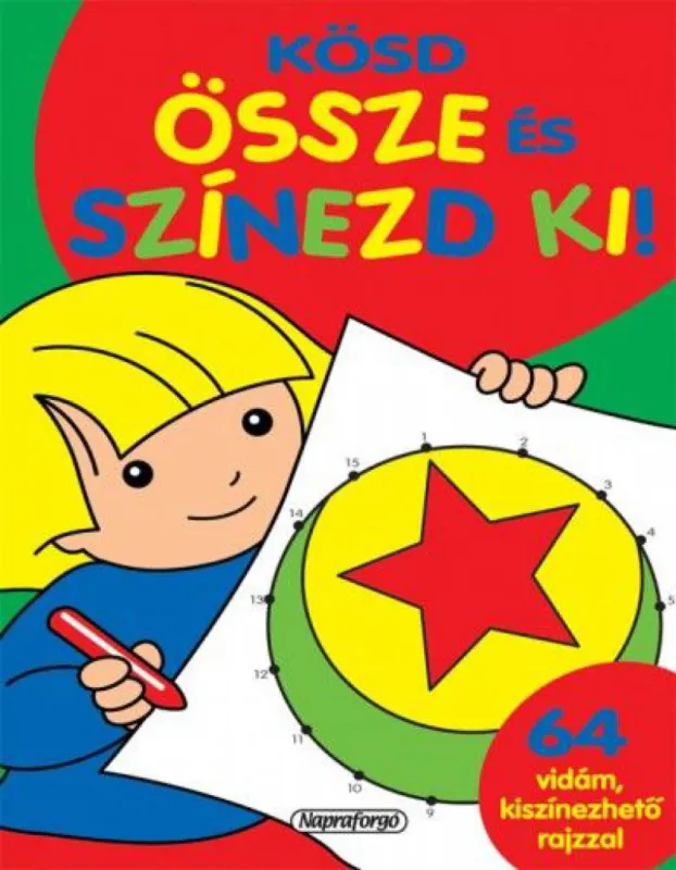 Olcsóbb Kösd össze és színezd ki! - Piros
