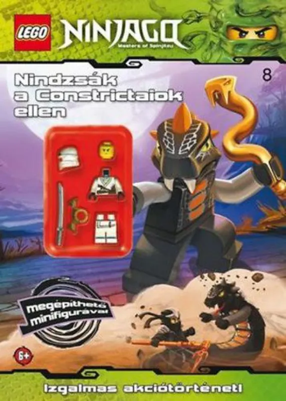 LEGO 8. - Nindzsák a Constrictaiok ellen - Ninjago - minifigurás foglalkoztató Azonnal elérhető