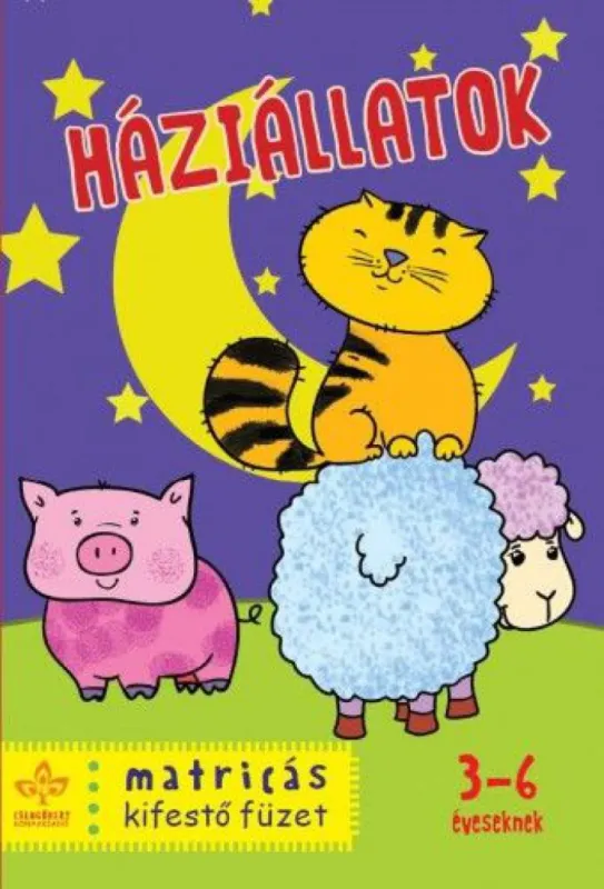 Akció Háziállatok-Matricás kifestő füzet