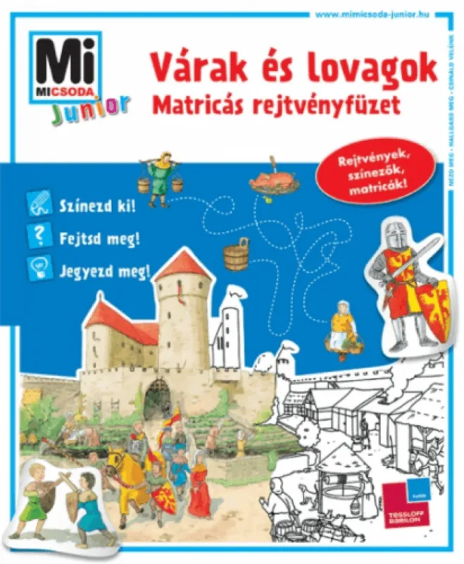 Várak és lovagok - matricás rejtvényfüzet Biztonságos fizetés