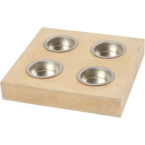 Bestseller Mécsestartók MDF-ből, Négyzet 4 db-os