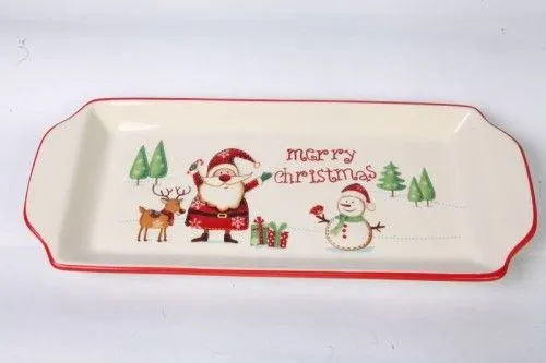 Expressz szállítás Karácsonyi kerámia, Kínálótálca 34,7x14,5cm