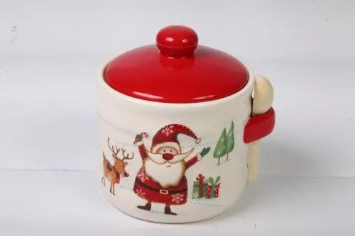 Árcsökkenés Karácsonyi kerámia, Cukortartó kanállal 460ml