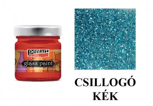 Alkoholos üvegfesték csillogó 30ml KÉK Korlátozott ajánlat