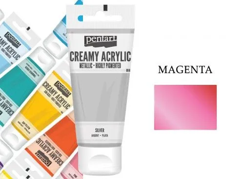 Nézd meg most Tubusos akrilfesték, metál, 60ml, Magenta