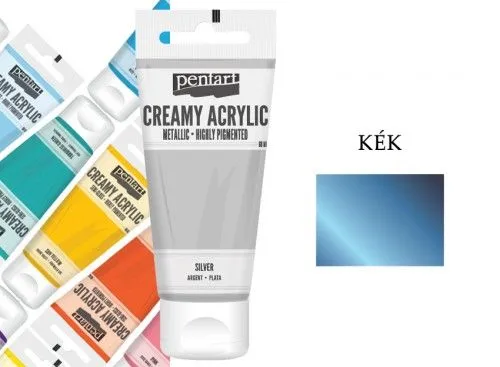Árengedmény Tubusos akrilfesték, metál, 60ml, Kék