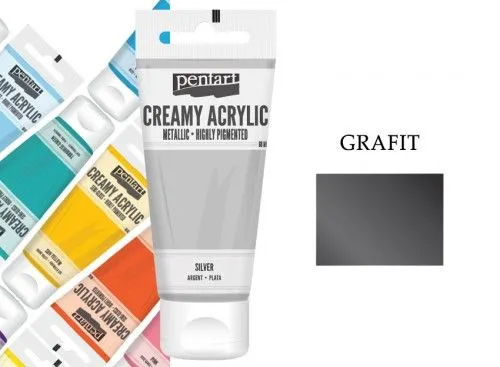Exkluzív ajánlat Tubusos akrilfesték, metál, 60ml, Grafit