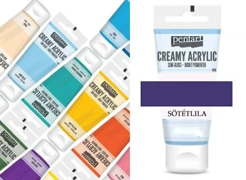Akció Tubusos akrilfesték, selyemfényű, 60ml, Sötétlila