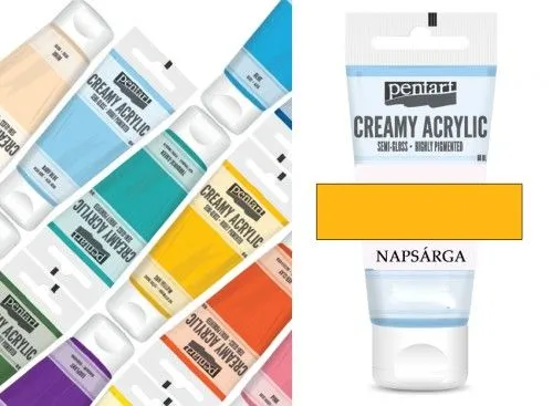 Olcsóbb Tubusos akrilfesték, selyemfényű, 60ml, Napsárga