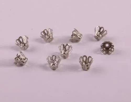 Kupak áttört, ródium, 6 mm Biztonságos fizetés