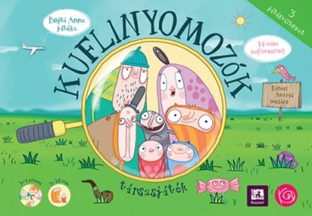 Vásárlói kedvenc Kuflinyomozók társasjáték - 14 mini kuflimesével