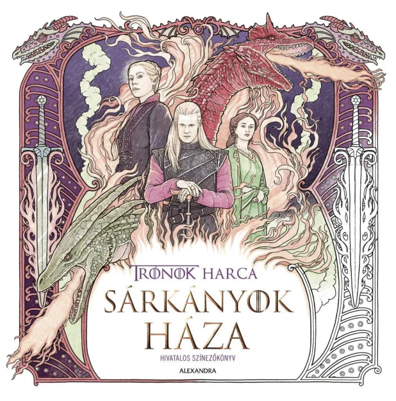 Sárkányok háza - Hivatalos színezőkönyv Gyors kiszállítás