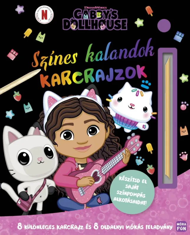 Exkluzív ajánlat Gabi babaháza - Színes kalandok - Karcrajzok - 8 különleges karcrajz és 8 oldalnyi mókás feladvány