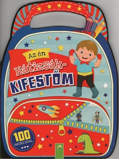 Akció Az én hátizsák-kifestőm - 100 matricával (kék)
