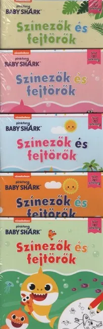 Kiárusítás BABY SHARK: Színezők és fejtörők - 5 minikönyv