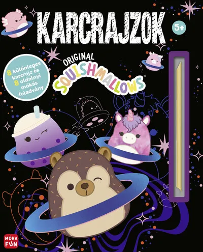 Exkluzív ajánlat Squishmallows - Karcrajzok - 8 különleges karcrajz és 8 oldalnyi mókás feladvány