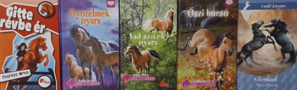 Biztonságos fizetés 5 db a Pony club sorozatból: A birtoklevél + Gitte Révbe ér + Győzelmek nyara + Vad szívek nyara + Őszi búcsú