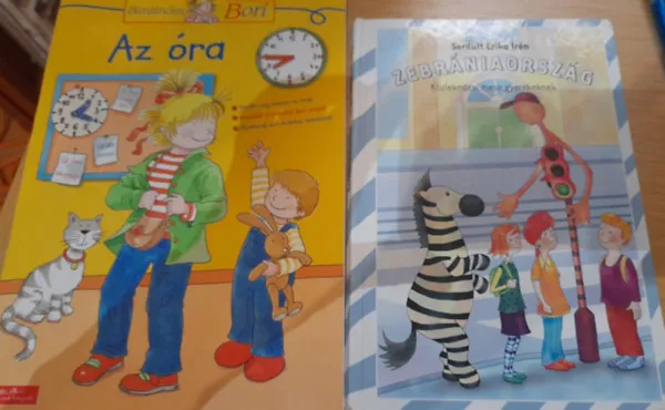 Olcsóbb 2 db tanulós mesekönyv:Hanna Sörensen: Az óra; Serdült Erika Irén: Zebránaország (Közlekedési mese gyerekeknek)