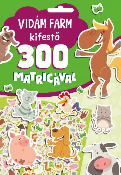 Expressz kézbesítés Vidám farm kifestő 300 matricával