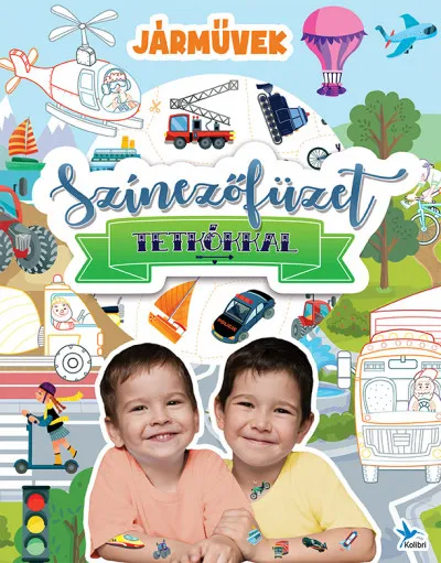 Színezőfüzet tetkókkal - Járművek Különleges ajánlat