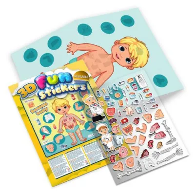 3D Fun Stickers - Human Body - Az emberi test 3D matricákkal Azonnal elérhető