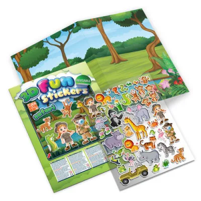 Vidám szafari 3D matricákkal Árcsökkenés