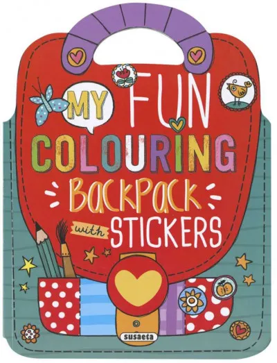 Biztonságos fizetés My Fun Colouring Backpack with Stickers - Girls