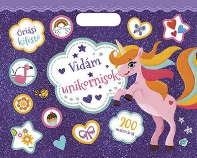 Biztonságos fizetés Óriás kifestő - Vidám unikornisok