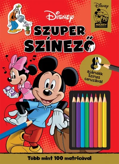 Kedvezményes ár Disney - Mickey egér - Szuper színező - ajándék színes ceruzával