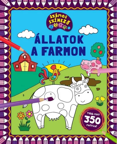 Expressz kézbesítés Állatok a farmon - Számos színező