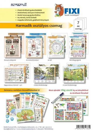 Harmadik osztályos tanulói munkalapcsomag Újdonság