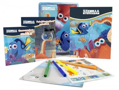 Ne maradj le Disney - Szenilla nyomában - (fémdoboz, benne: 3 könyv, 4 filctoll, poszter és matricák)