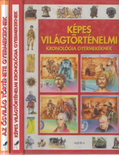Korlátozott ajánlat 2 db. ismeretterjesztő könyv gyerekeknek (Képes világtörténelmi kronológia gyermekeknek + Az ősvilág története gyermekeknek)