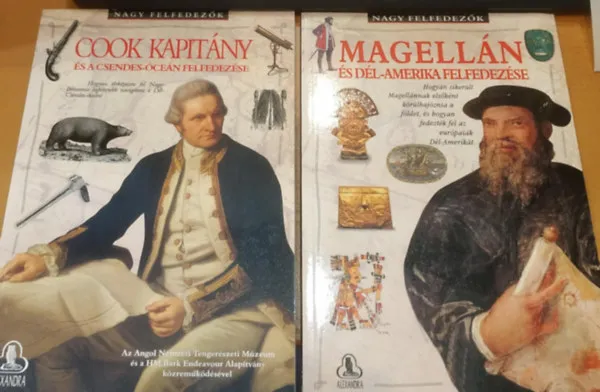 Árcsökkenés 2 db Nagy felfedezők: Cook kapitány és a Csendes-Óceán felfedezése + Magellán és Dél-Amerika felfedezése