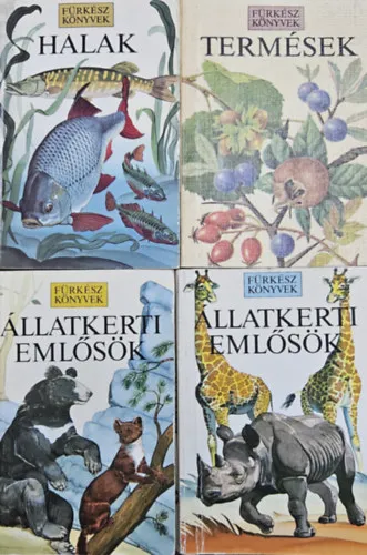 4 db könyv a Fürkész könyvek sorozatból: Halak + Állatkerti emlősök 1-2. + Termések (3 mű 4 kötetben) Rendeld meg most