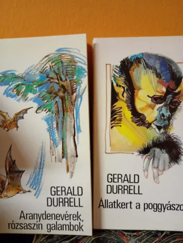 2 db Gerald Durrel regény: Állatkert a poggyászomban - Aranydenevérek, rózsaszín galambok Akciós ár