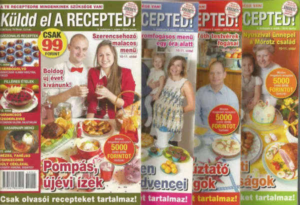 4 db Küldd el A RECEPTED! Füzet, 2014. 1-4. szám Vedd meg most