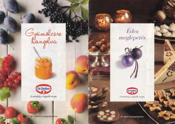 7 db Dr. Oetker szakácsfüzet : 42., 44., 50., 59., 64., 66., 67. számok Akció