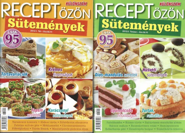4 db Receptözön Különszám, 2013/1, /2, /3,/4 Alacsony ár