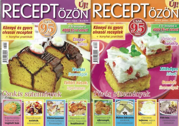 4 db Receptözön, 2013/5, /6, /7, /8 Kedvezmény