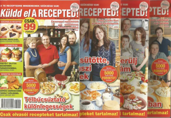4 db Küldd el A RECEPTED! Füzet, 2013. 2-5. szám Exkluzív ajánlat