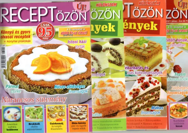 4 db receptözön együtt: 2013/2 február, 2013/2 Tavasz, 2013/4 Ősz, 2013/7 július. Expressz kézbesítés