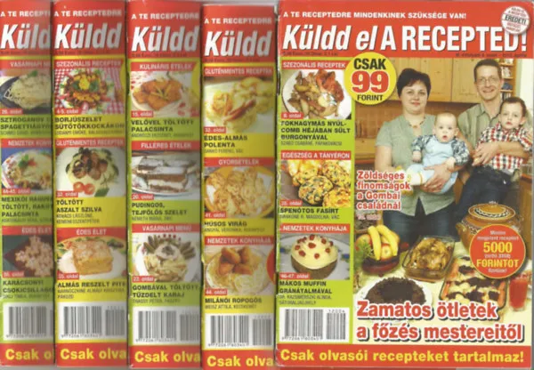 Kedvezményes ár 5 db Küldd el A RECEPTED! Füzet, 2012. 4., 7., 10., 11., 12. szám