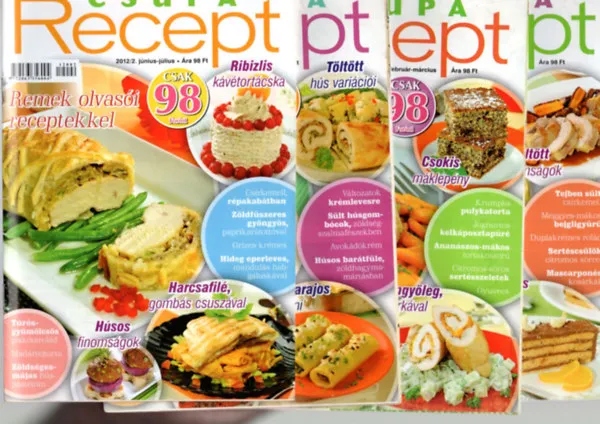 4 db csupa recept együtt: 2012/1. április-május, 2012/2. június-július, 2013/1. december-január, 2013/2. február-március. Legjobb ár