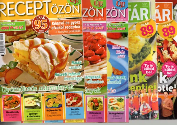 5 db receptözön együtt: 2012/4. április, 2012/5. május, 2012/6. június, 2012/7. szám, 2012/9. szám. Ajánlat