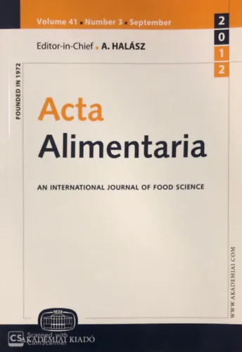 Vedd meg most Acta alimentaria