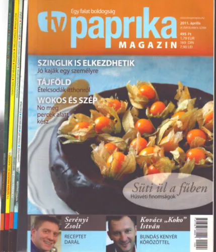 5 db Tv Paprika magazin: 2011. április, május, június, augusztus, november Ne maradj le