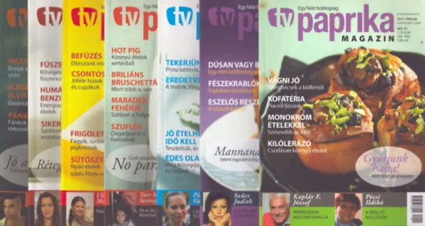 7 db Tv paprika magazin: 2011. február, március, május, június, augusztus, október, november Korlátozott ajánlat
