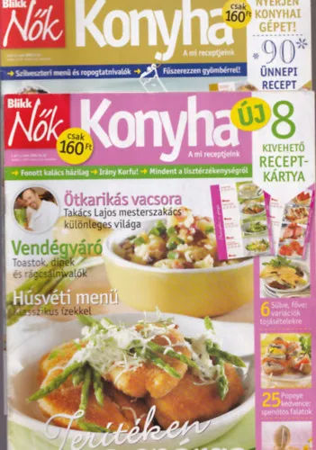 Végkiárusítás 8 db Blikk nők konyha újság: 2009/ 3,11 + 2010/ 3,4,5,6 +2011/ 2,3 számok